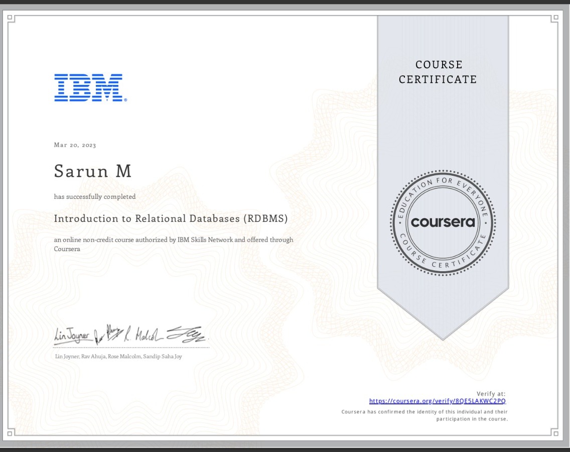 certificate